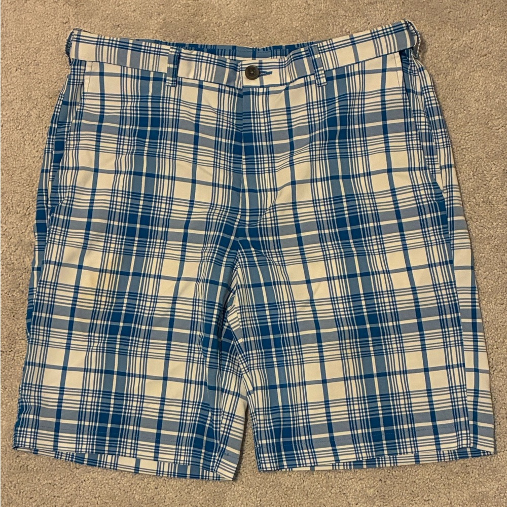 Haggar Blue and White Checkered Men's Shorts